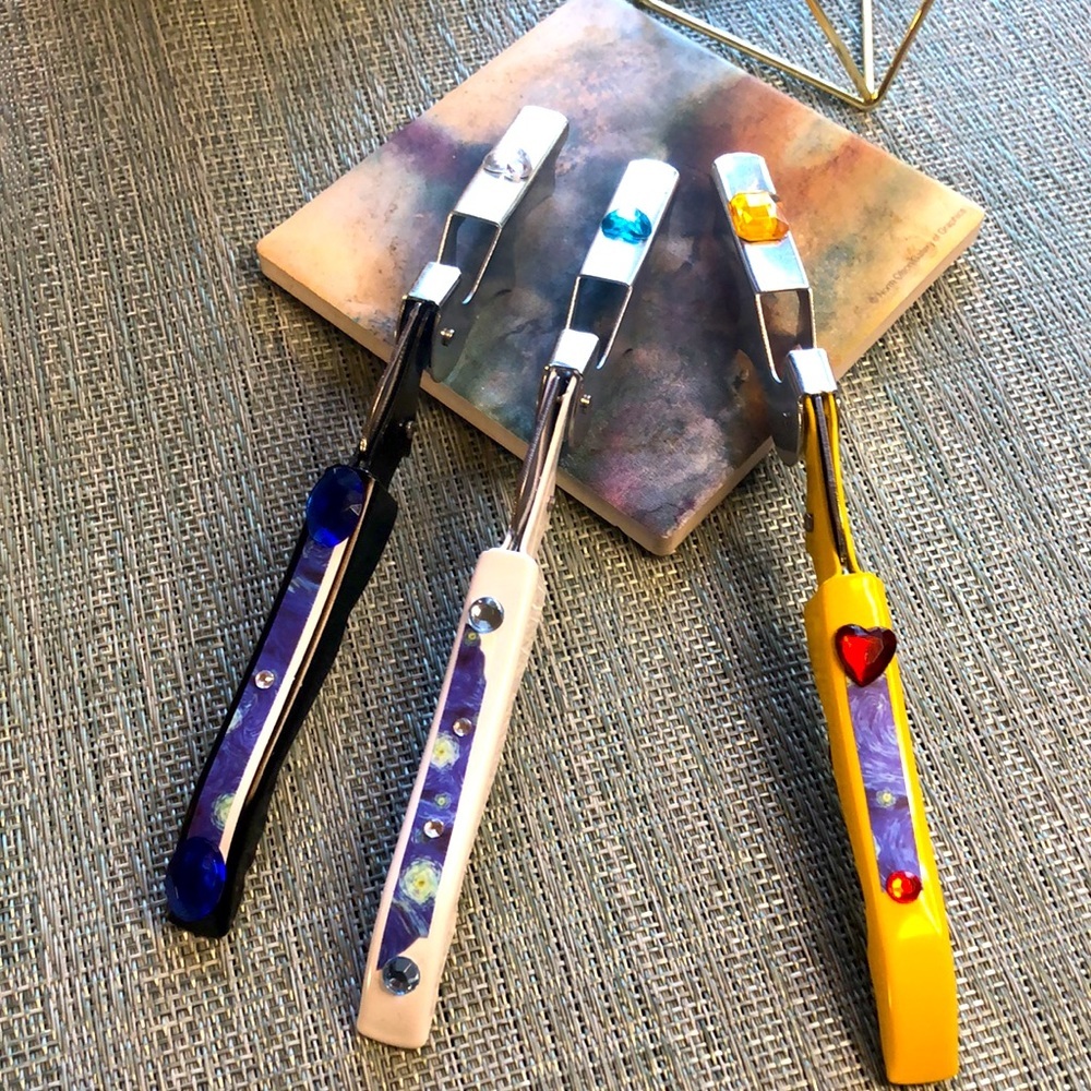 #58e Blinged Out Corkscrew with Van Gogh Vibes🌻